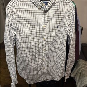 Polo by Ralph Lauren Men's White Checkered Shirt